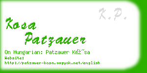 kosa patzauer business card
